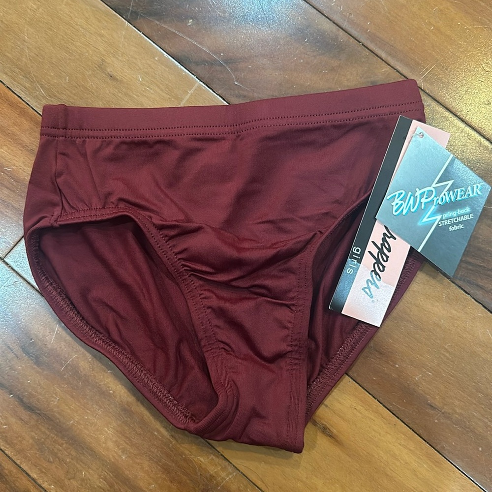 Body Wrappers Burgundy Kids Dance Brief